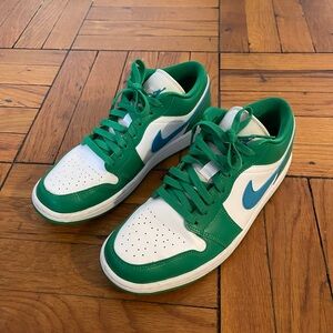 Nike Jordans in Kelly Green